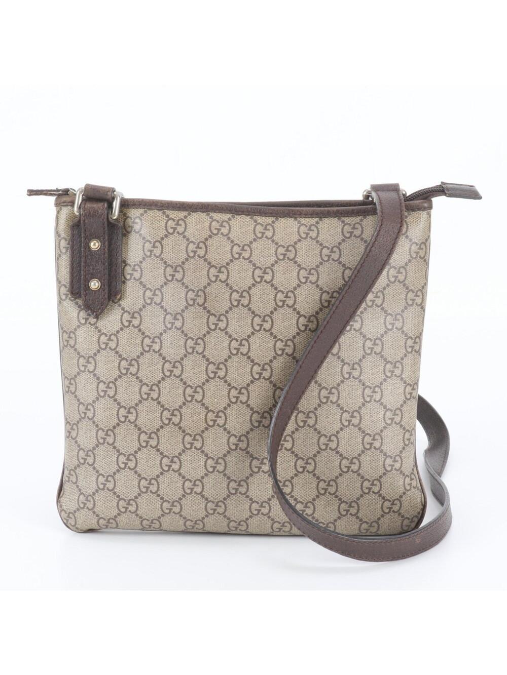 Gucci Flat Messenger Bag Gg Coated #369500G49B